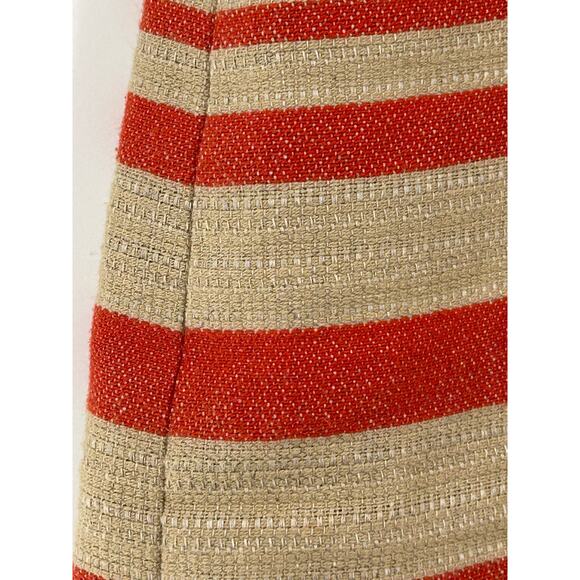 Talbots Linen Blend Pencil Skirt‎ Orange Tan Striped Size 6 - Picture 6 of 10